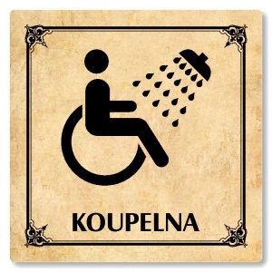 Koupelna, 80x80mm, pergamen, Nebraska